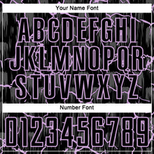 Load image into Gallery viewer, Custom Black Light Purple Lightning Sublimation Soccer Uniform Jersey