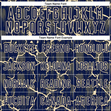 Laden Sie das Bild in den Galerie-Viewer, Custom Navy Cream Lightning Sublimation Soccer Uniform Jersey