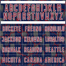 Laden Sie das Bild in den Galerie-Viewer, Custom Navy Crimson-White Lightning Sublimation Soccer Uniform Jersey