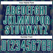 Laden Sie das Bild in den Galerie-Viewer, Custom Navy Teal-White Lightning Sublimation Soccer Uniform Jersey