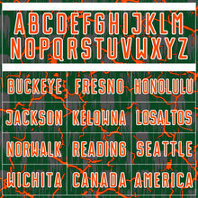 Charger l'image dans la galerie, Custom Green Orange-White Lightning Sublimation Soccer Uniform Jersey