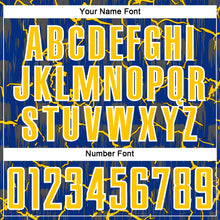 Charger l'image dans la galerie, Custom Royal Yellow-White Lightning Sublimation Soccer Uniform Jersey