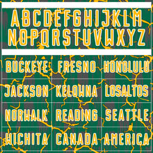 Charger l'image dans la galerie, Custom Kelly Green Gold-White Lightning Sublimation Soccer Uniform Jersey