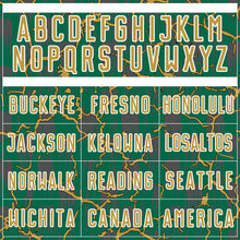 Charger l'image dans la galerie, Custom Kelly Green Old Gold-White Lightning Sublimation Soccer Uniform Jersey