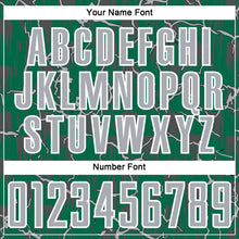 Charger l'image dans la galerie, Custom Kelly Green Gray-White Lightning Sublimation Soccer Uniform Jersey