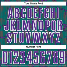 Load image into Gallery viewer, Custom Teal Purple-White Lightning Sublimation Soccer Uniform Jersey