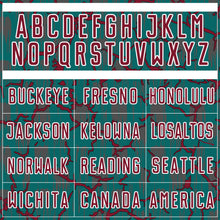 Load image into Gallery viewer, Custom Teal Crimson-White Lightning Sublimation Soccer Uniform Jersey