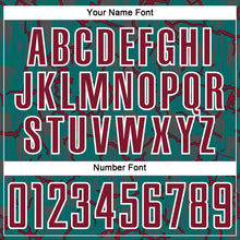 Load image into Gallery viewer, Custom Teal Crimson-White Lightning Sublimation Soccer Uniform Jersey