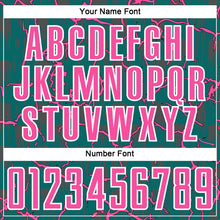 Load image into Gallery viewer, Custom Teal Pink-White Lightning Sublimation Soccer Uniform Jersey