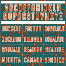 Load image into Gallery viewer, Custom Teal Orange-White Lightning Sublimation Soccer Uniform Jersey