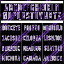 Charger l'image dans la galerie, Custom Black Purple-White Abstract Fragment Art Splash Sublimation Soccer Uniform Jersey