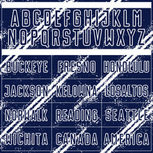 Laden Sie das Bild in den Galerie-Viewer, Custom Navy White Abstract Fragment Art Splash Sublimation Soccer Uniform Jersey