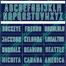 Laden Sie das Bild in den Galerie-Viewer, Custom Navy Teal-White Abstract Fragment Art Splash Sublimation Soccer Uniform Jersey