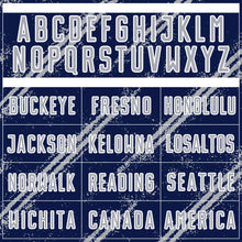 Laden Sie das Bild in den Galerie-Viewer, Custom Navy Gray-White Abstract Fragment Art Splash Sublimation Soccer Uniform Jersey