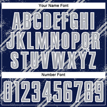 Laden Sie das Bild in den Galerie-Viewer, Custom Navy Gray-White Abstract Fragment Art Splash Sublimation Soccer Uniform Jersey