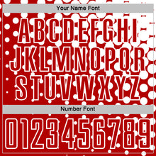 Load image into Gallery viewer, Custom Red White Modern Polka Dot Sublimation Soccer Uniform Jersey