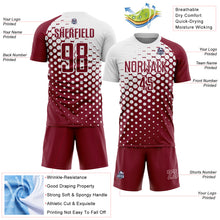 Загрузить изображение в средство просмотра галереи, Custom Crimson White Modern Polka Dot Sublimation Soccer Uniform Jersey