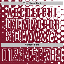 Загрузить изображение в средство просмотра галереи, Custom Crimson White Modern Polka Dot Sublimation Soccer Uniform Jersey