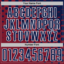 Загрузить изображение в средство просмотра галереи, Custom Crimson Navy-White Modern Polka Dot Sublimation Soccer Uniform Jersey