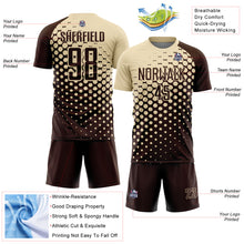 Загрузить изображение в средство просмотра галереи, Custom Brown Cream Modern Polka Dot Sublimation Soccer Uniform Jersey