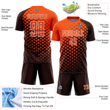 Загрузить изображение в средство просмотра галереи, Custom Brown Orange-White Modern Polka Dot Sublimation Soccer Uniform Jersey