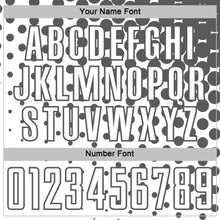 Load image into Gallery viewer, Custom White Steel Gray Modern Polka Dot Sublimation Soccer Uniform Jersey