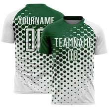 Charger l'image dans la galerie, Custom White Green Modern Polka Dot Sublimation Soccer Uniform Jersey