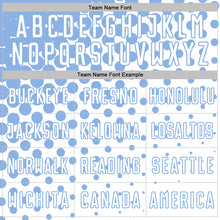 Charger l'image dans la galerie, Custom White Light Blue Modern Polka Dot Sublimation Soccer Uniform Jersey