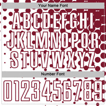 Load image into Gallery viewer, Custom White Crimson Modern Polka Dot Sublimation Soccer Uniform Jersey