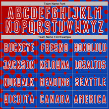 Загрузить изображение в средство просмотра галереи, Custom Thunder Blue Red-White Modern Polka Dot Sublimation Soccer Uniform Jersey