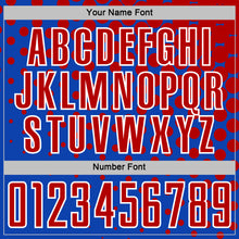 Загрузить изображение в средство просмотра галереи, Custom Thunder Blue Red-White Modern Polka Dot Sublimation Soccer Uniform Jersey