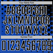 Load image into Gallery viewer, Custom Thunder Blue Black-White Modern Polka Dot Sublimation Soccer Uniform Jersey