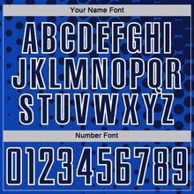 Laden Sie das Bild in den Galerie-Viewer, Custom Thunder Blue Navy-White Modern Polka Dot Sublimation Soccer Uniform Jersey