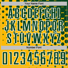 Load image into Gallery viewer, Custom Gold Green-White Modern Polka Dot Sublimation Soccer Uniform Jersey