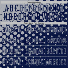 Laden Sie das Bild in den Galerie-Viewer, Custom Navy Gray Modern Polka Dot Sublimation Soccer Uniform Jersey