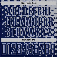 Laden Sie das Bild in den Galerie-Viewer, Custom Navy Gray Modern Polka Dot Sublimation Soccer Uniform Jersey