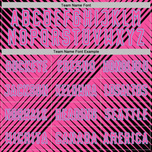 Laden Sie das Bild in den Galerie-Viewer, Custom Black Pink-Light Blue Line Sublimation Soccer Uniform Jersey