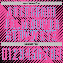 Laden Sie das Bild in den Galerie-Viewer, Custom Black Pink-Light Blue Line Sublimation Soccer Uniform Jersey