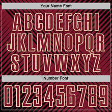 Laden Sie das Bild in den Galerie-Viewer, Custom Black Crimson-Cream Line Sublimation Soccer Uniform Jersey