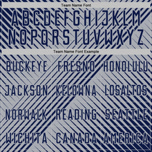 Laden Sie das Bild in den Galerie-Viewer, Custom Navy Gray Line Sublimation Soccer Uniform Jersey