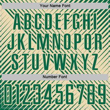 Load image into Gallery viewer, Custom Kelly Green Cream Line Sublimation Soccer Uniform Jersey