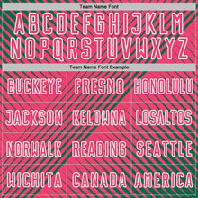 Charger l'image dans la galerie, Custom Kelly Green Neon Pink-White Line Sublimation Soccer Uniform Jersey