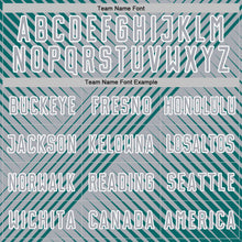 Load image into Gallery viewer, Custom Teal Gray-White Line Sublimation Soccer Uniform Jersey