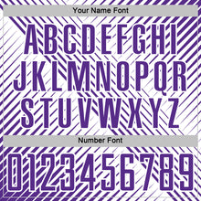 Load image into Gallery viewer, Custom Purple White Line Sublimation Soccer Uniform Jersey