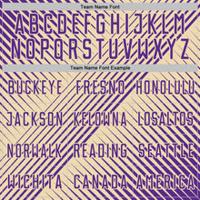 Load image into Gallery viewer, Custom Purple Cream Line Sublimation Soccer Uniform Jersey