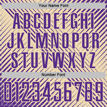 Load image into Gallery viewer, Custom Purple Cream Line Sublimation Soccer Uniform Jersey