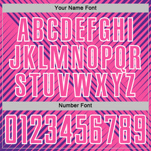 Загрузить изображение в средство просмотра галереи, Custom Purple Pink-White Line Sublimation Soccer Uniform Jersey