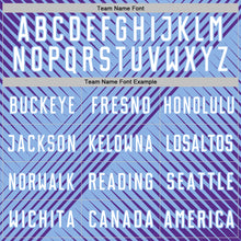 Load image into Gallery viewer, Custom Purple White-Light Blue Line Sublimation Soccer Uniform Jersey