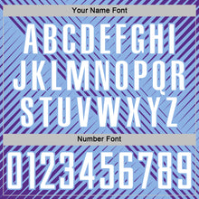 Load image into Gallery viewer, Custom Purple White-Light Blue Line Sublimation Soccer Uniform Jersey