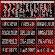 Load image into Gallery viewer, Custom Red Black-White Line Sublimation Soccer Uniform Jersey